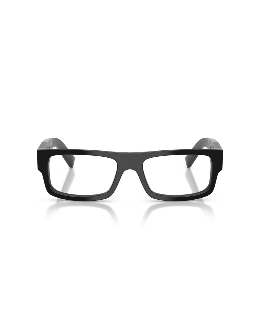 Prada Black Pr D06V 16K1O1 Optical Frames Acetate Transparent Squared Normal for men