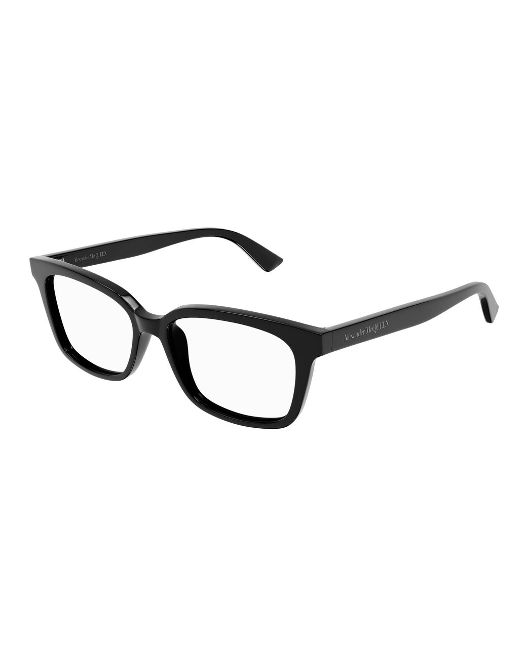 McQueen Black Am0464O 001 Optical Frames Acetate Transparent Squared