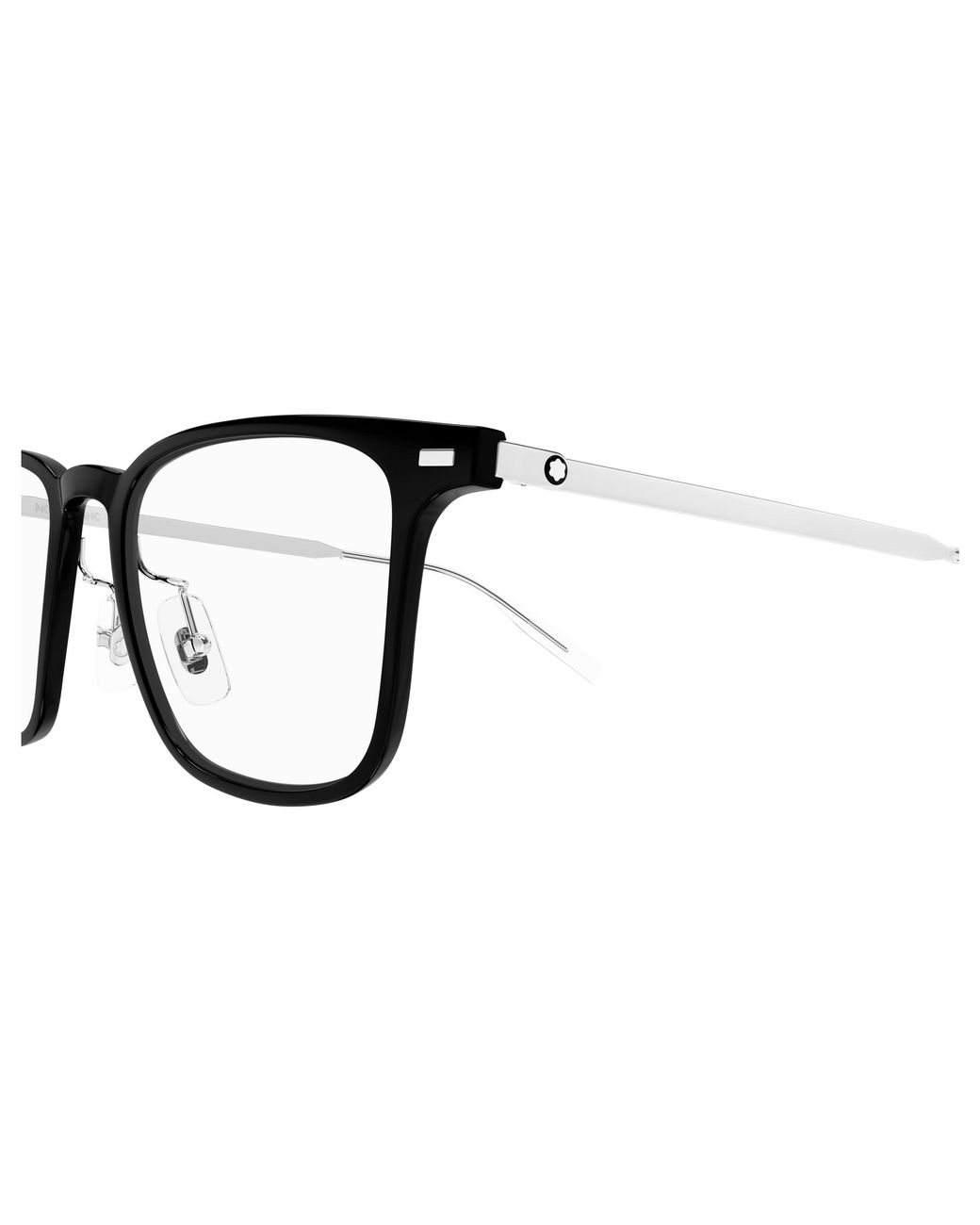 Montblanc Black Mb0395On 001 Optical Frames Injected Transparent Squared for men