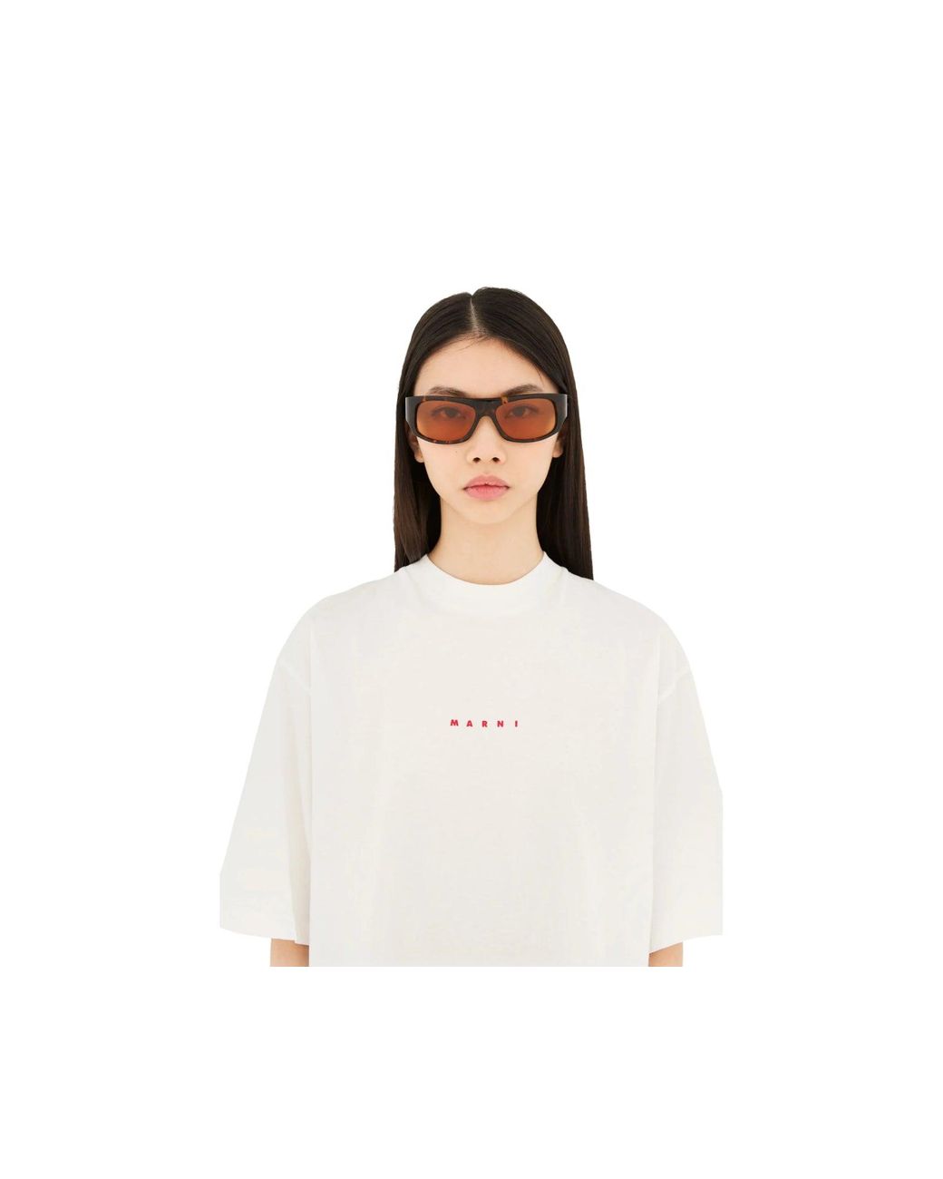 Marni Black D28 Uailus Burnt Sunglasses Acetate Wraparound