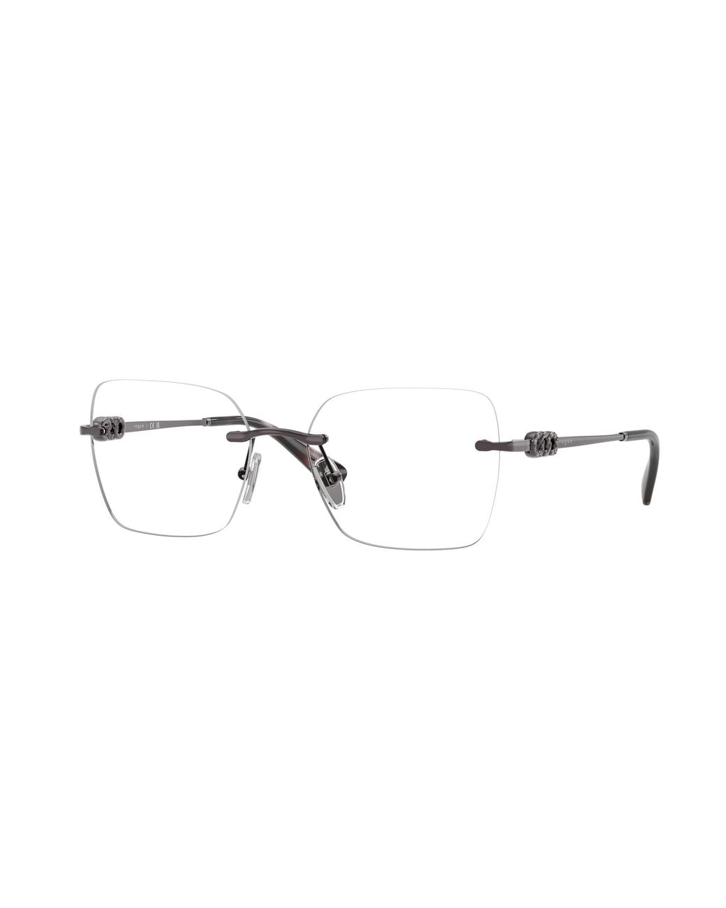 Vogue Eyewear Black Vo4320B 5149 Optical Frames Metal Squared Normal