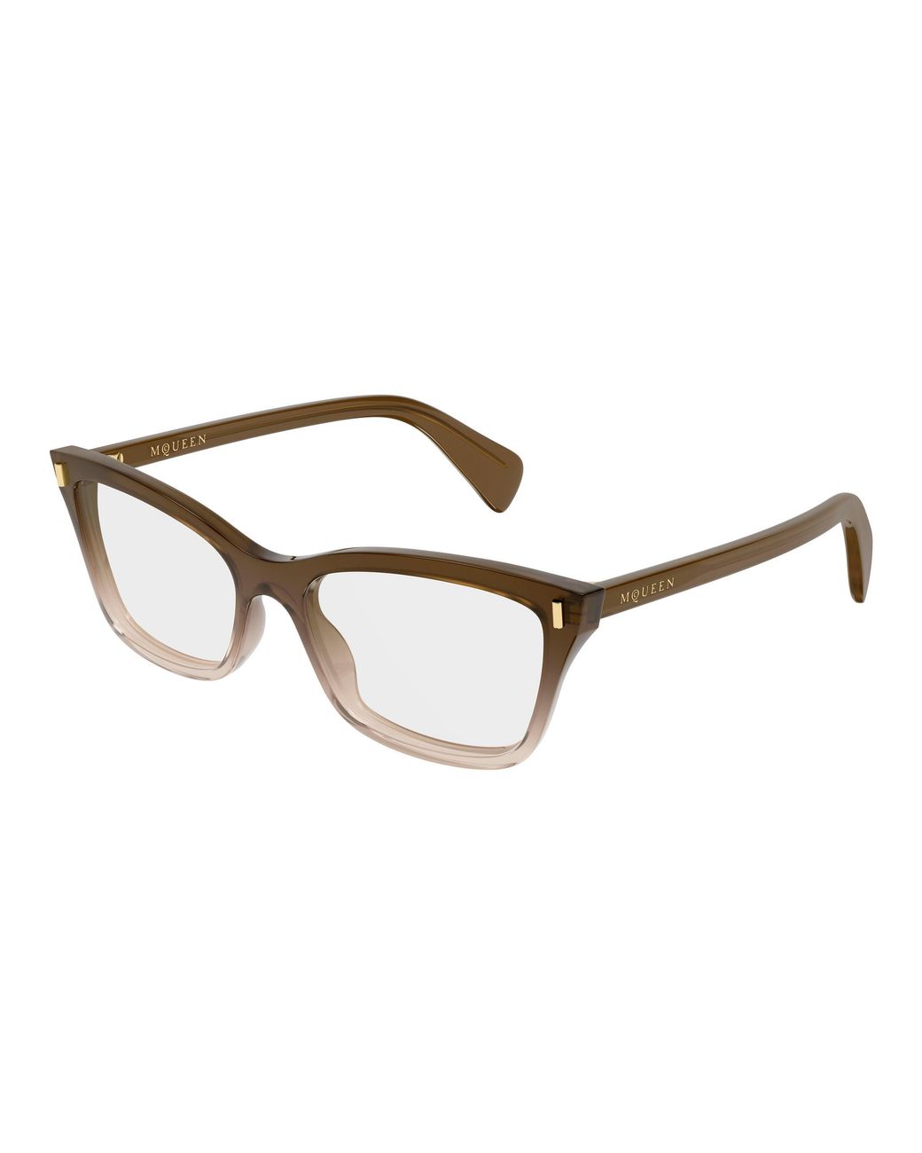 McQueen Black Am0584O 008 Optical Frames Acetate Transparent Cat Eye