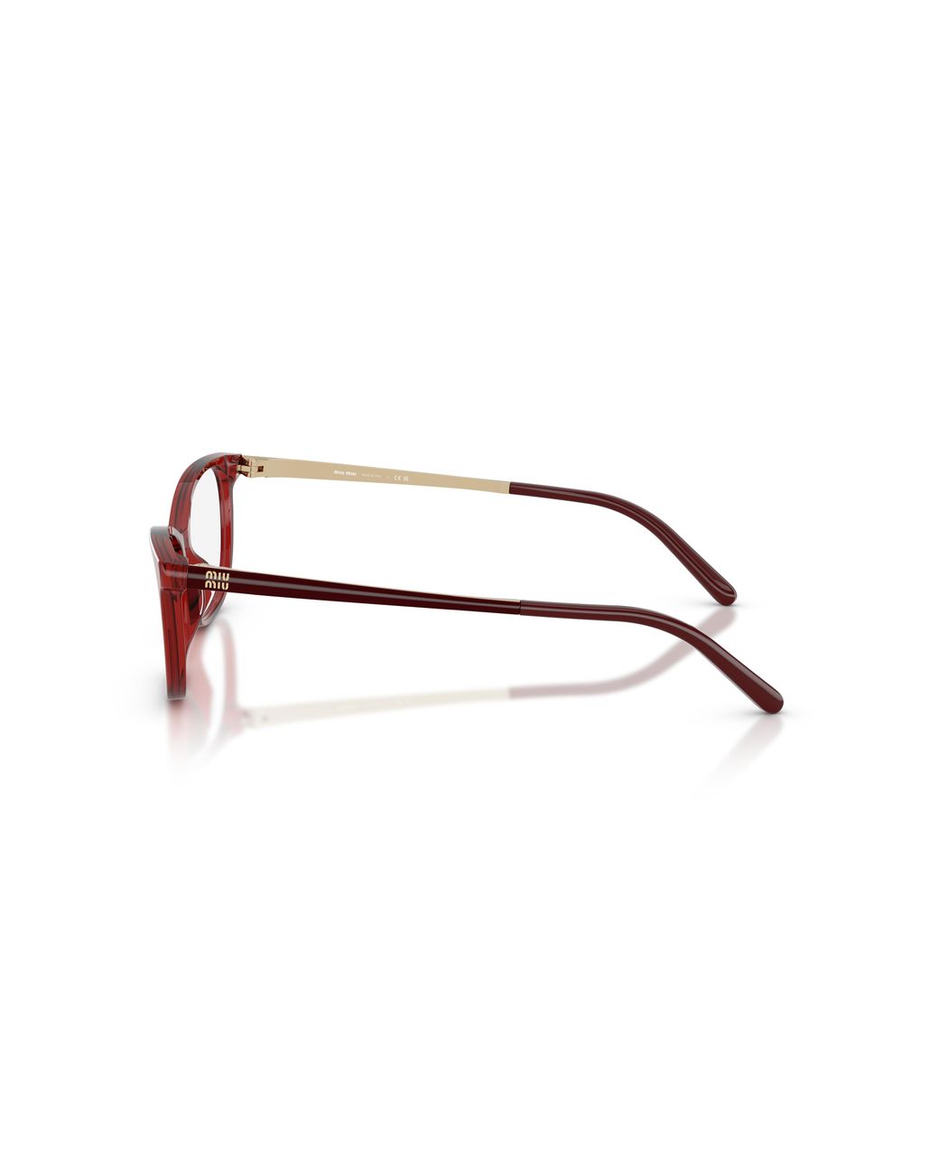 Miu Miu Black Mu 09Zv 28Q1O1 Optical Frames Acetate Transparent Cat Eye Normal