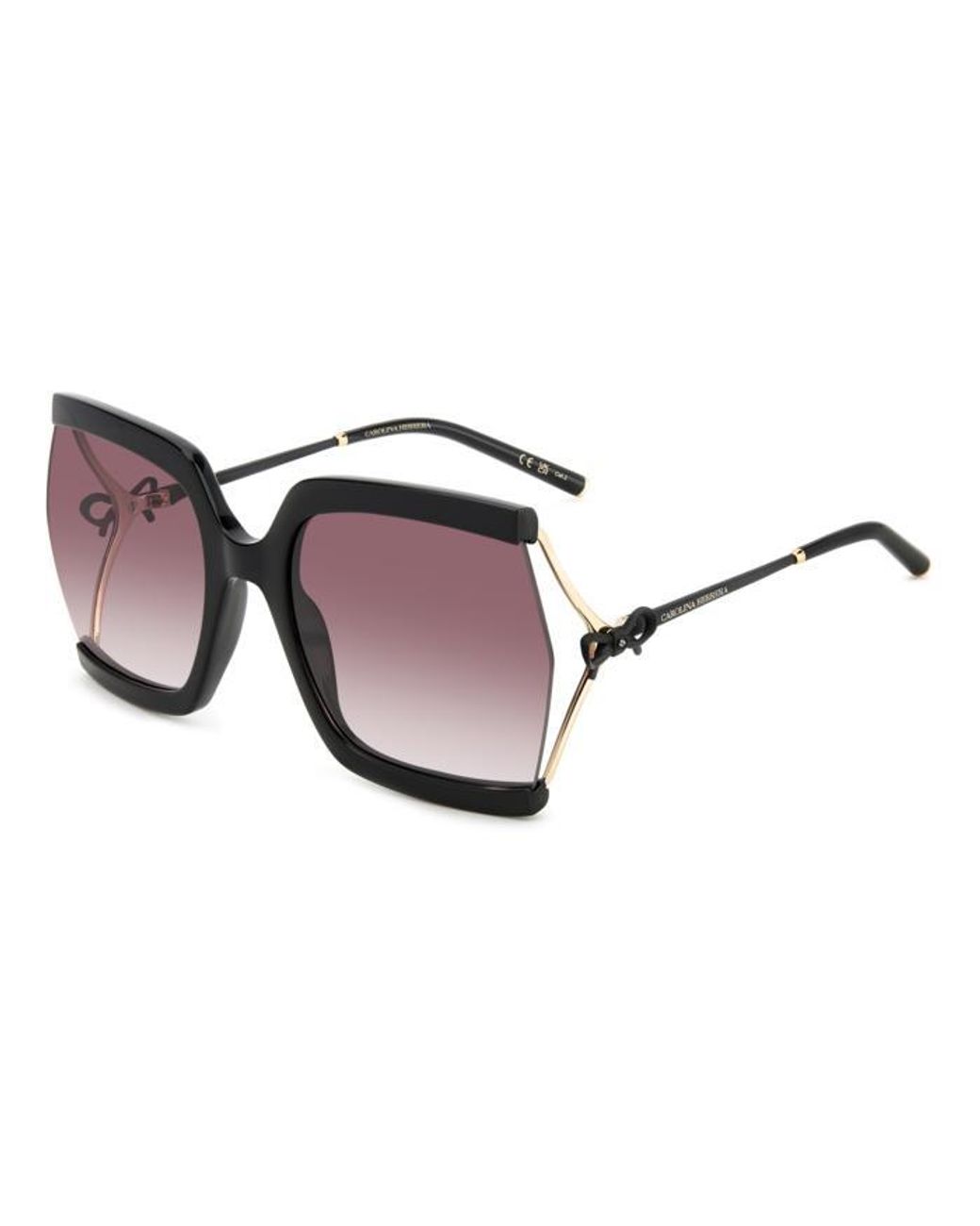 Carolina Herrera Black Her 0216/G/S Hk8/3X Sunglasses Metal Squared Shaded
