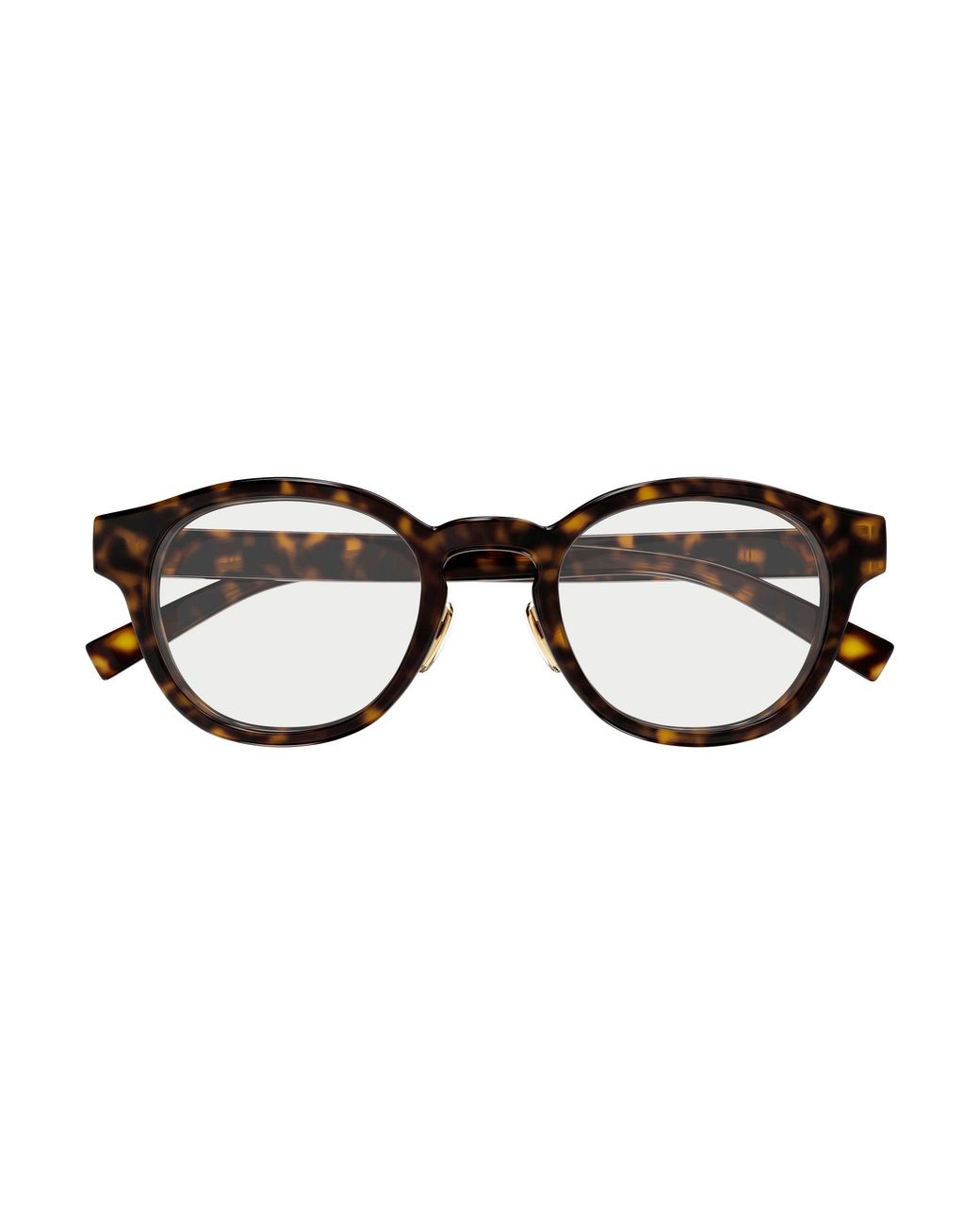 Gucci Black Gg1988Ok 002 Optical Frames Injected Transparent Round for men