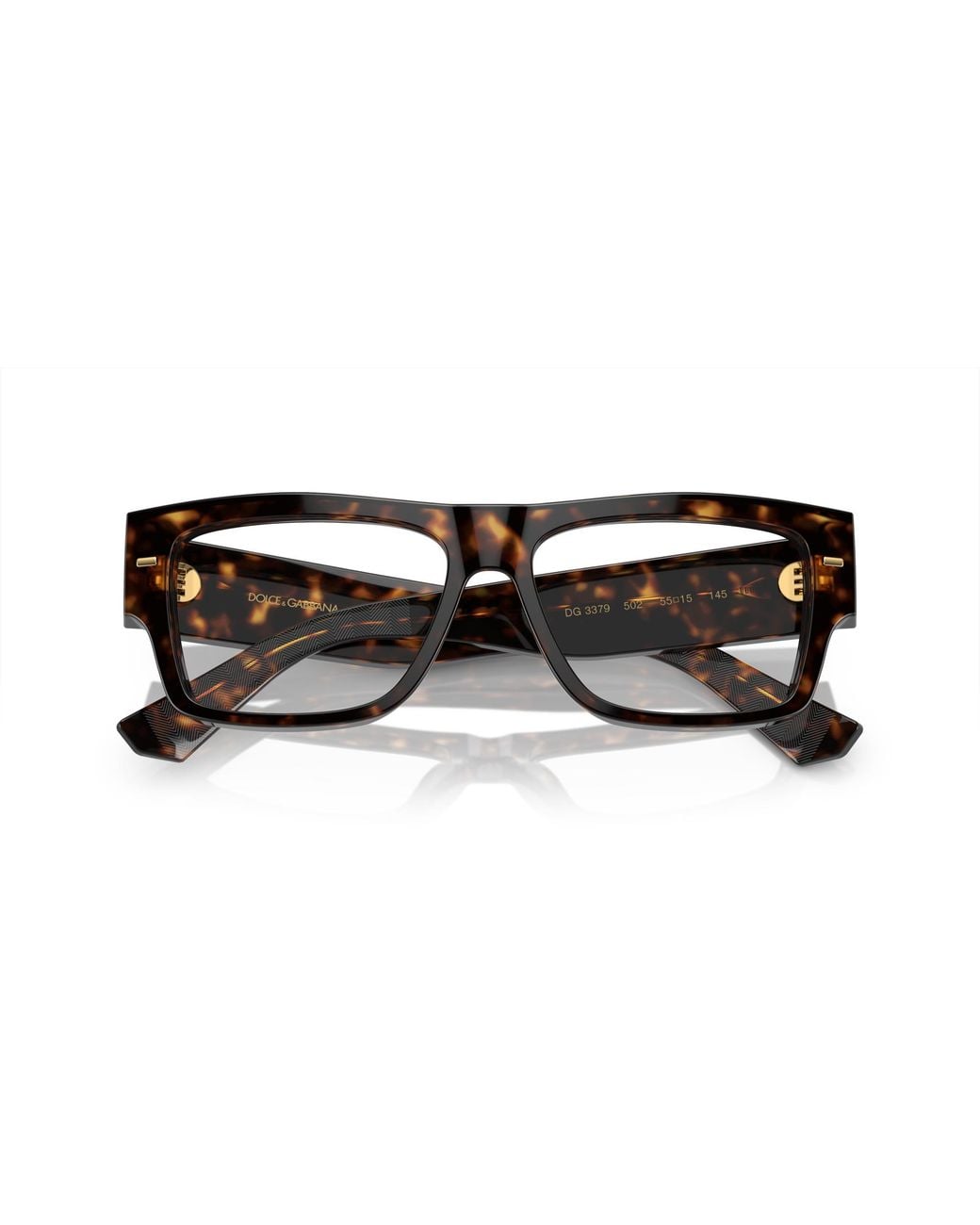 Dolce & Gabbana Black Dg3379 502 Optical Frames Acetate Transparent Squared Normal for men
