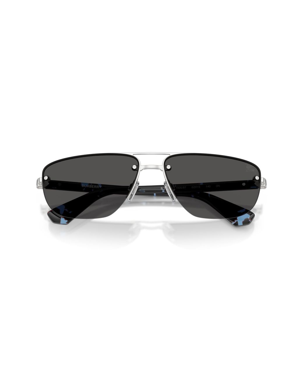 Burberry Black Be3164 100587 Sunglasses Metal Geometric Normal for men