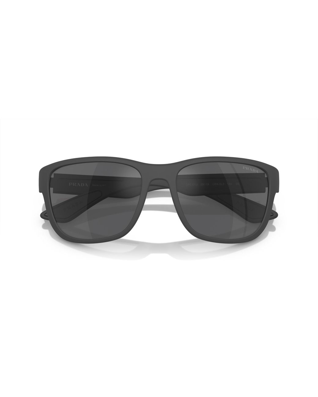 Prada Linea Rossa Black Ps 01Us Active Ufk5L0 Sunglasses Nylon Pillow Mirrored for men