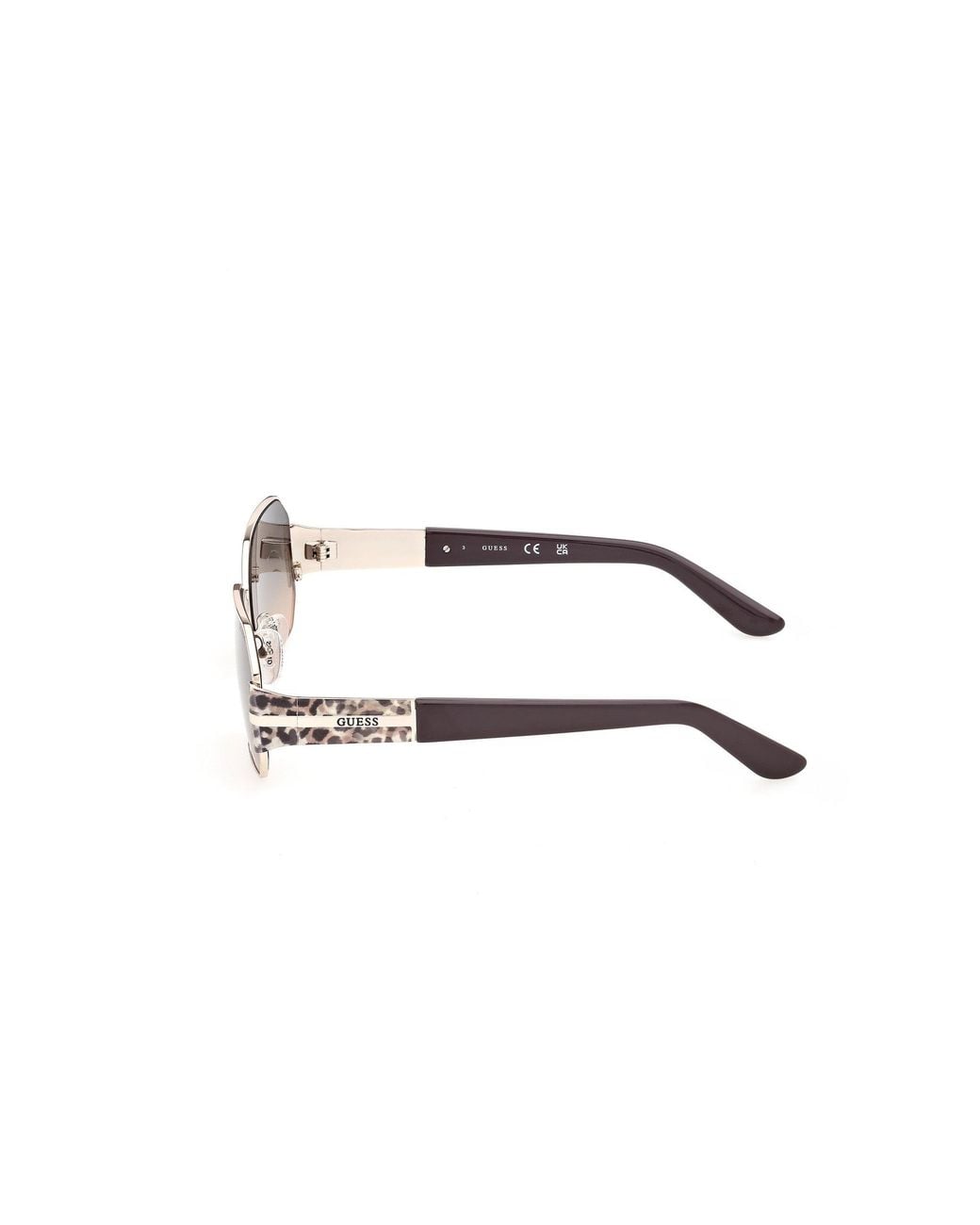 Guess Black Gu00356 32P Sunglasses Metal Geometric Normal