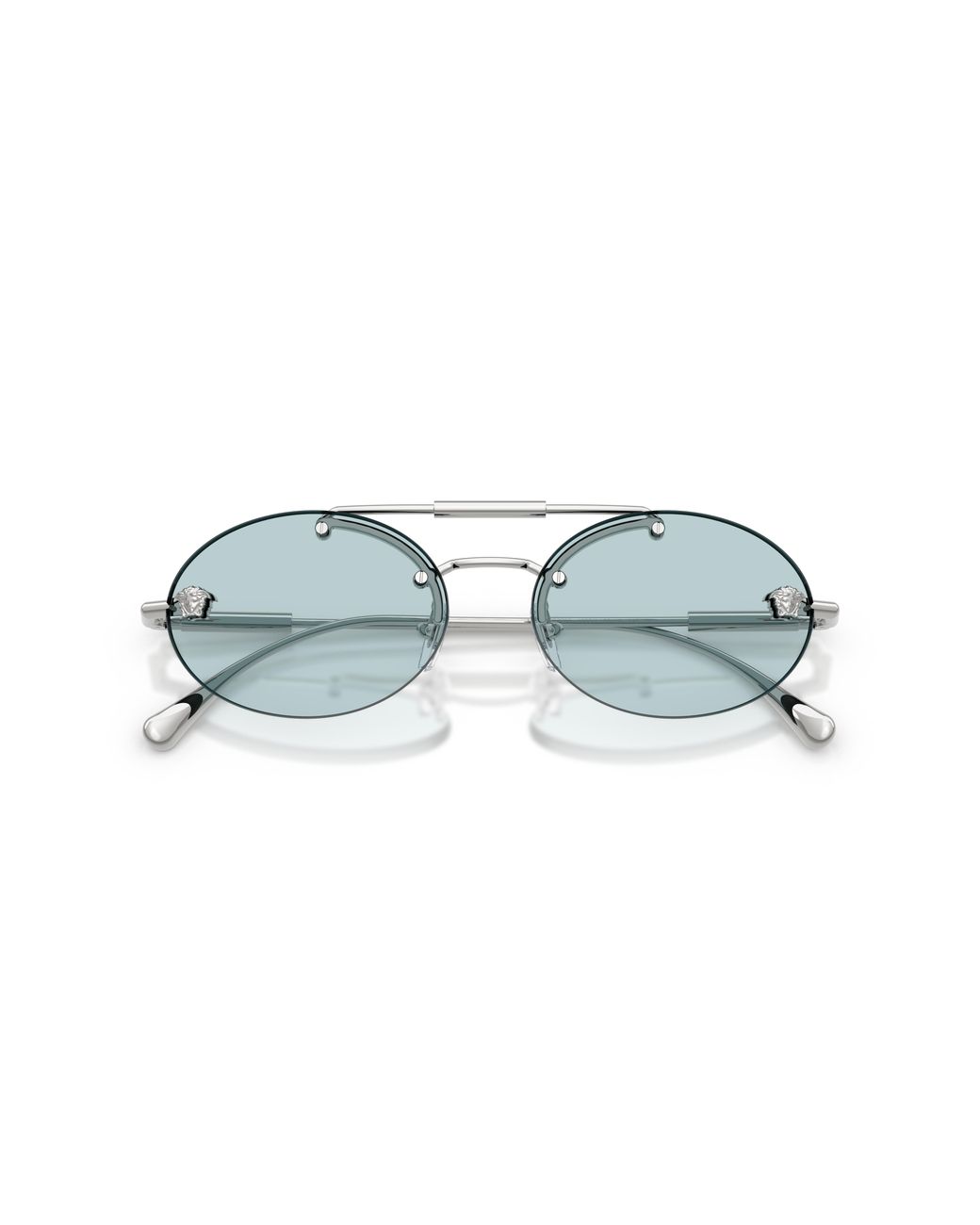 Versace Black Ve2295 1000/1 Sunglasses Metal Round Normal