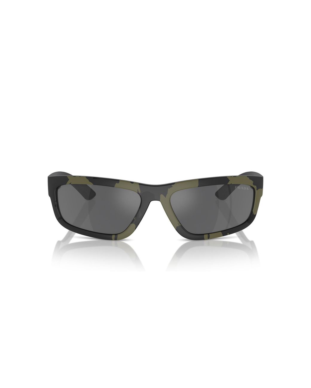 Prada Linea Rossa Black Ps 05Zs 14X07G Sunglasses Injected Squared Mirrored Mirror for men