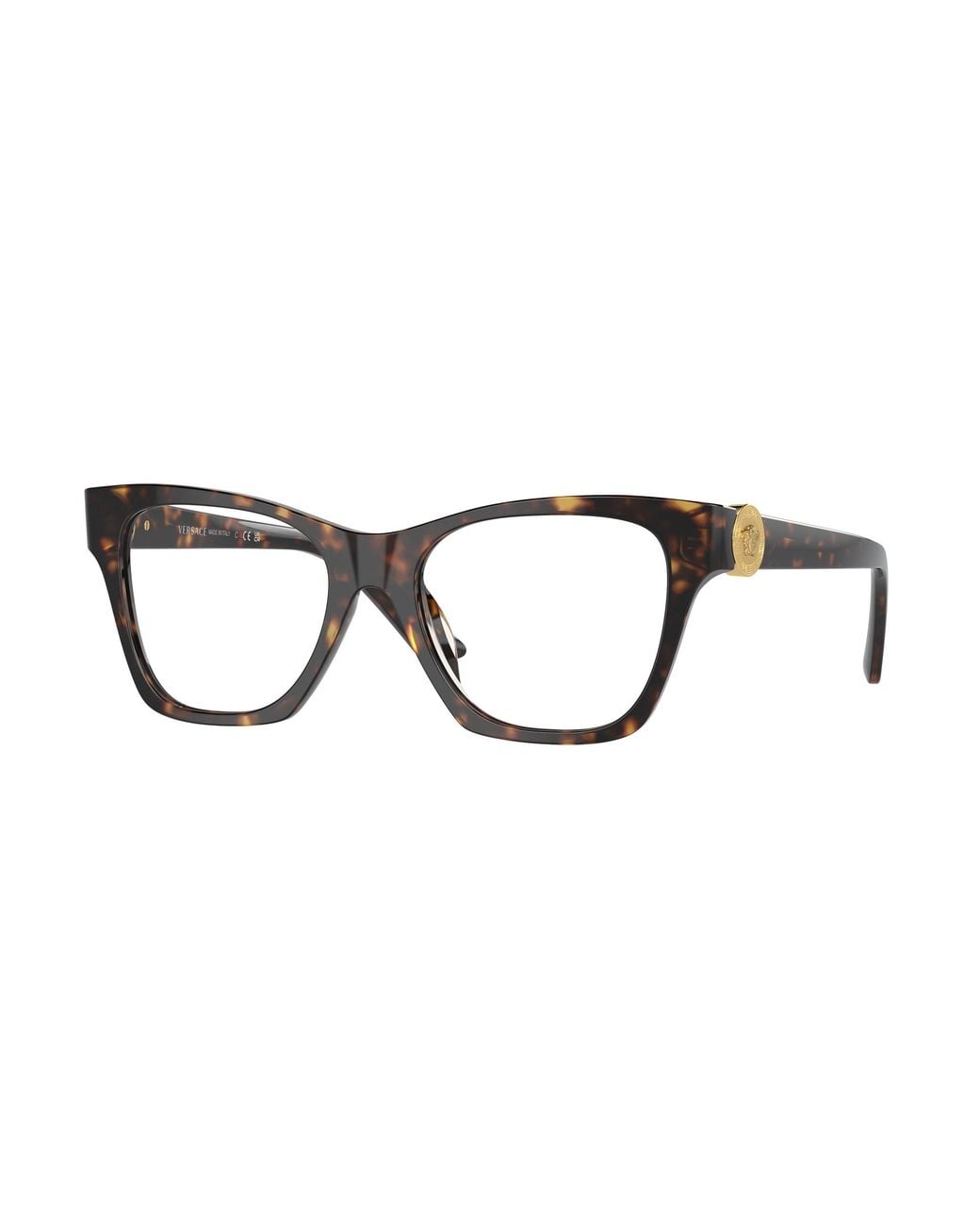 Versace Black Ve3341U 108 Optical Frames Acetate Transparent Geometric Normal