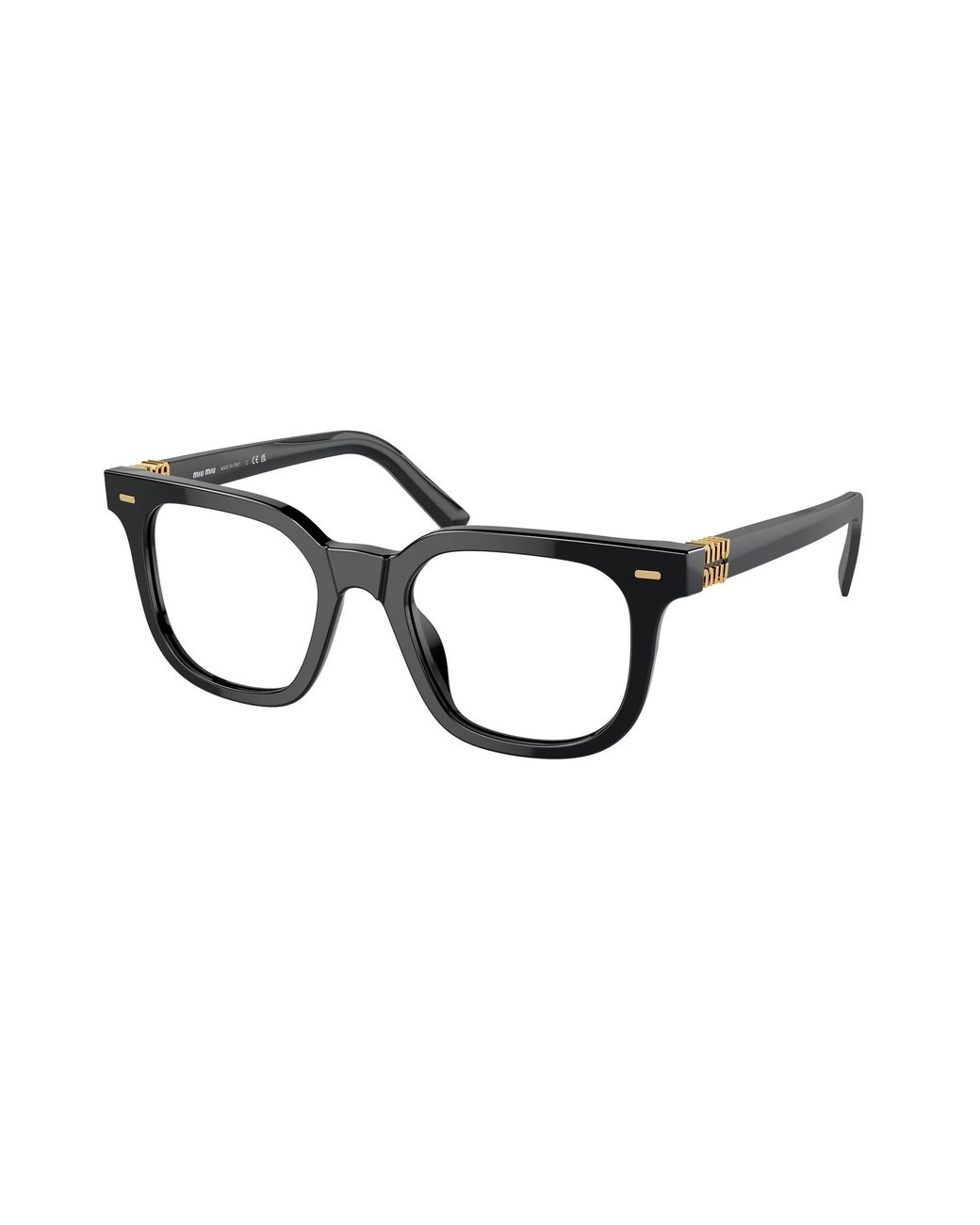 Miu Miu Black Mu 06Xv 16K1O1 Optical Frames Acetate Transparent Squared Normal