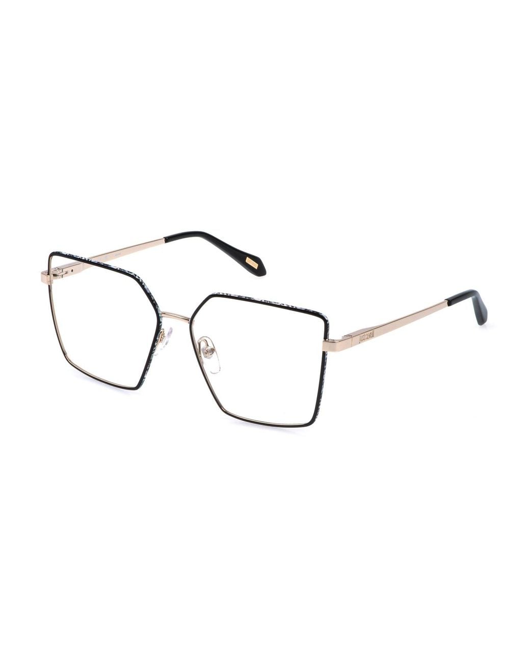 Just Cavalli Black Vjc132 02Am Optical Frames Metal Geometric