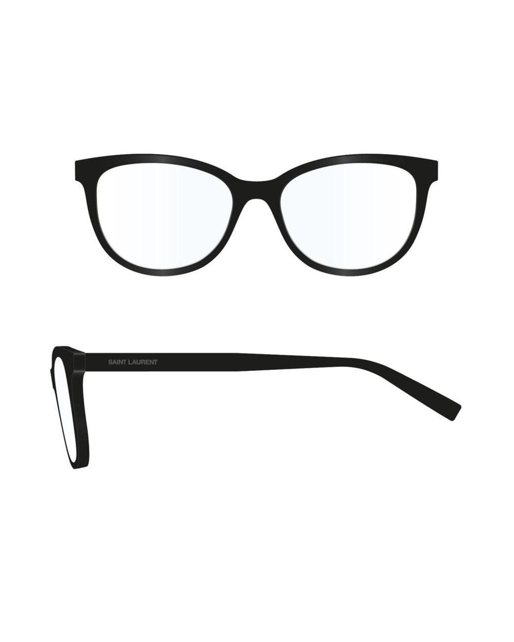 Saint Laurent Black Sl 504 001 Optical Frames Acetate Transparent Cat Eye