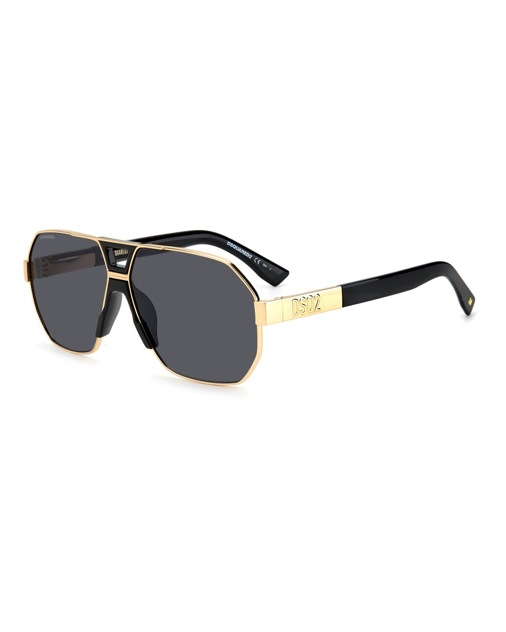DSquared² Black D2 0028/S Rhl/Ir Sunglasses Metal Geometric for men