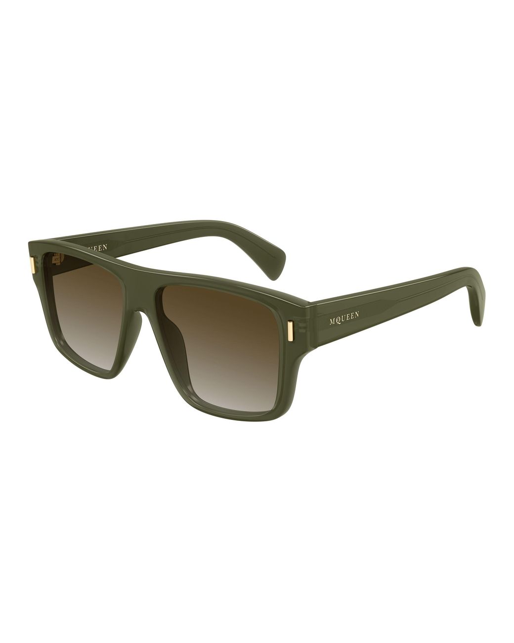 McQueen Green Am0550S 003 Sunglasses Acetate Squared for men