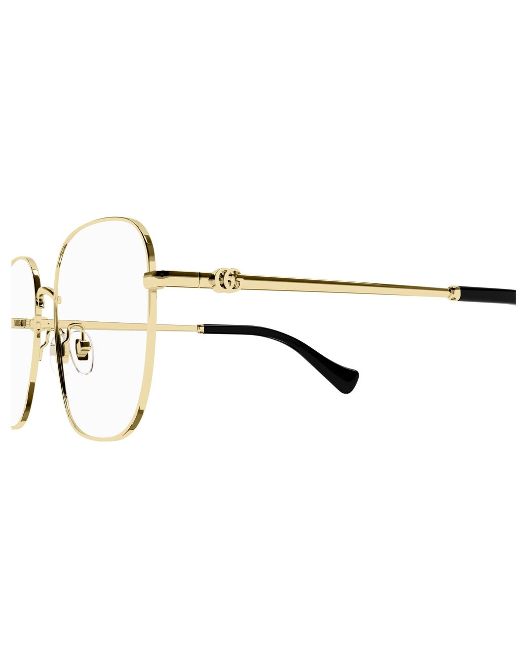 Gucci Black Gg1144O 001 Optical Frames Metal Squared