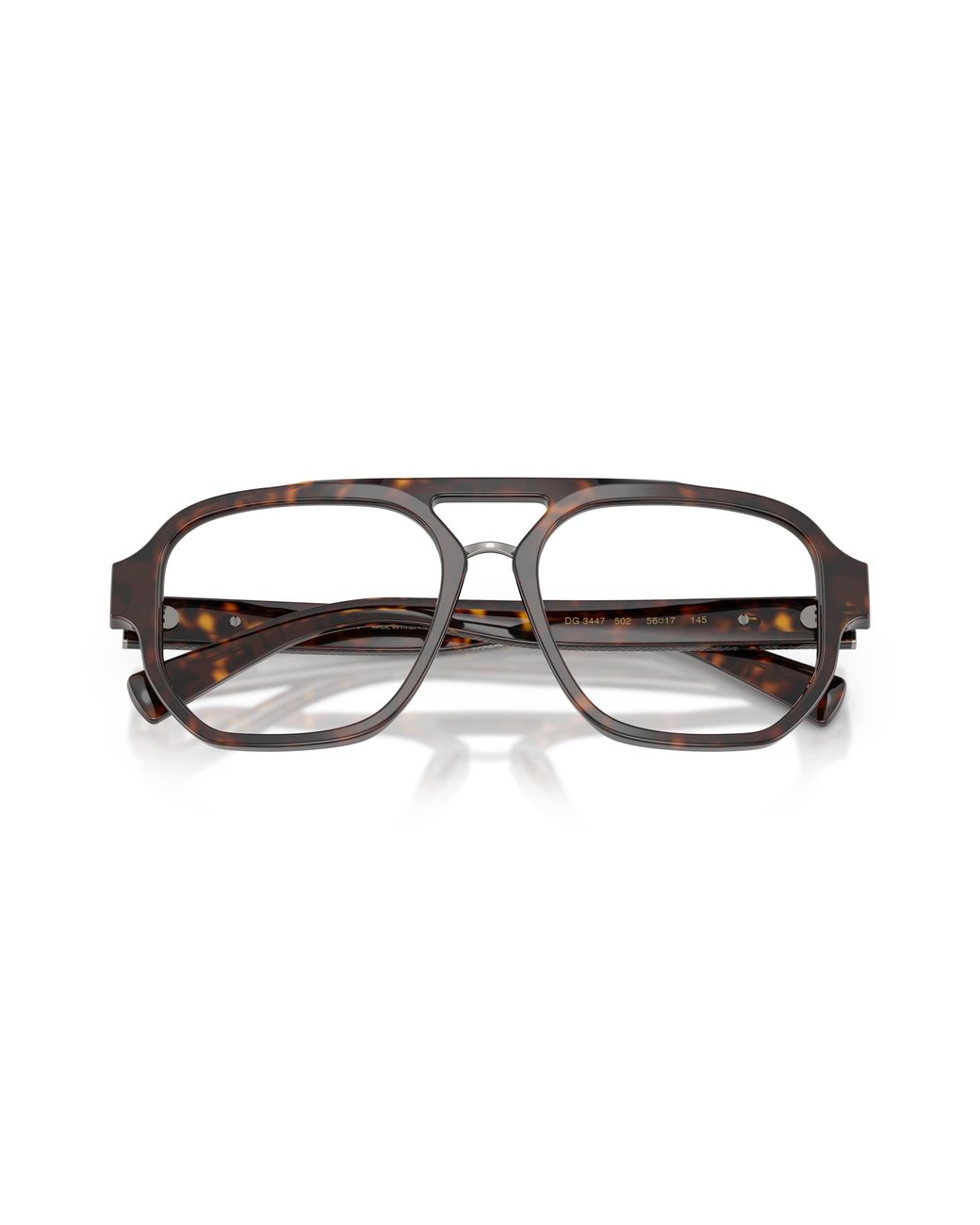 Dolce & Gabbana Black Dg3447 502 Optical Frames Acetate Transparent Pilot Normal for men