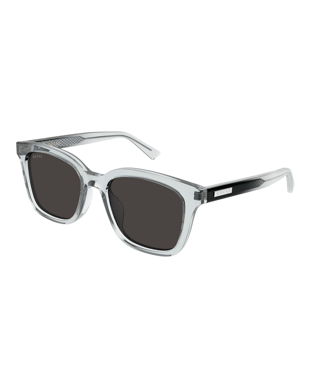 Gucci Black Gg2251Sa 003 Sunglasses Acetate Smoke Squared for men