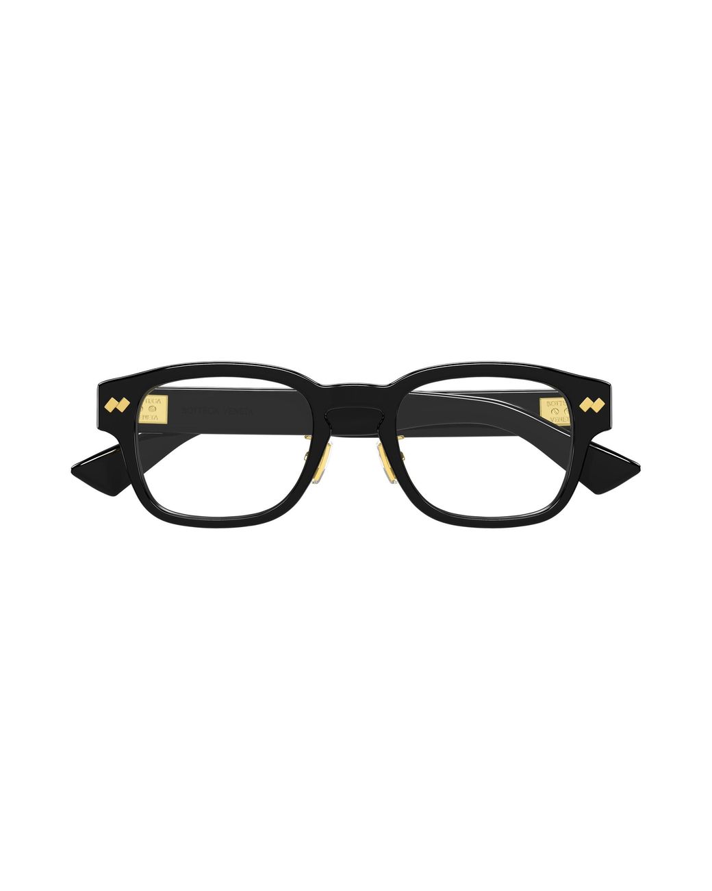 Bottega Veneta Black Bv1404Oa 002 Optical Frames Acetate Transparent Squared for men