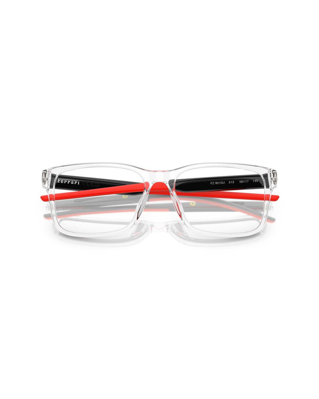 FERRARI SCUDERIA Black Fz8010U 513 Optical Frames Injected Squared Normal for men
