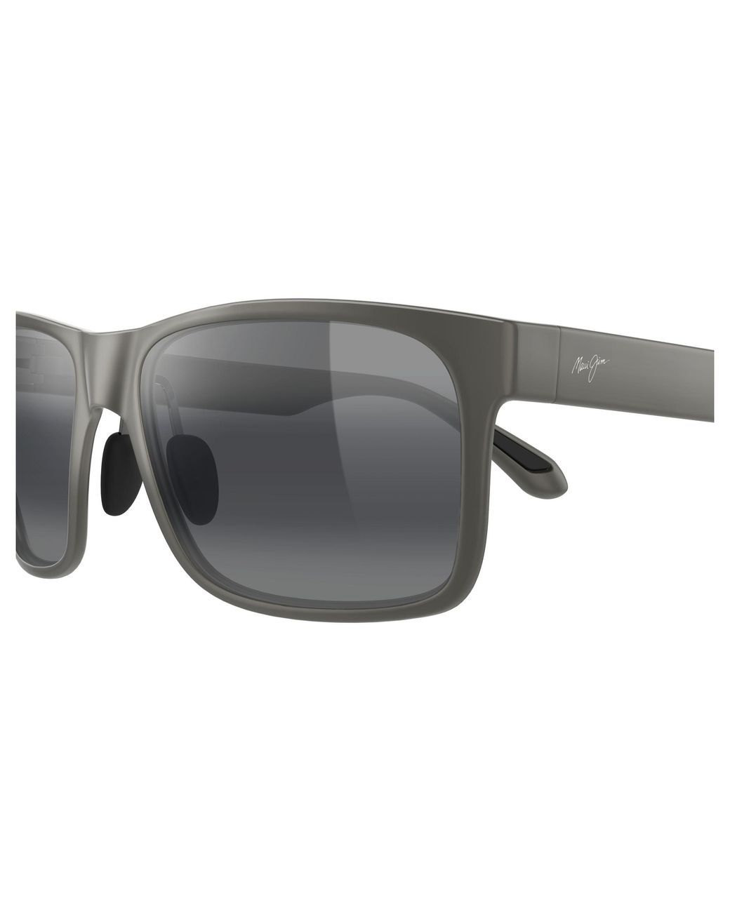 Maui Jim Black Mj0432S 005 Occhiali Da Sole Iniettato Grigio Squadrata