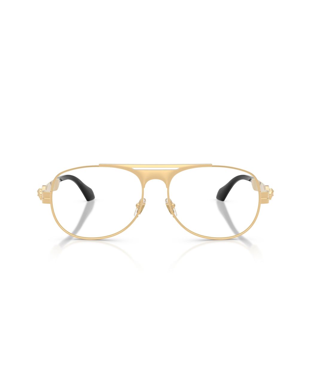 Versace Black Ve1319 1523 Optical Frames Metal Transparent Pilot Normal for men