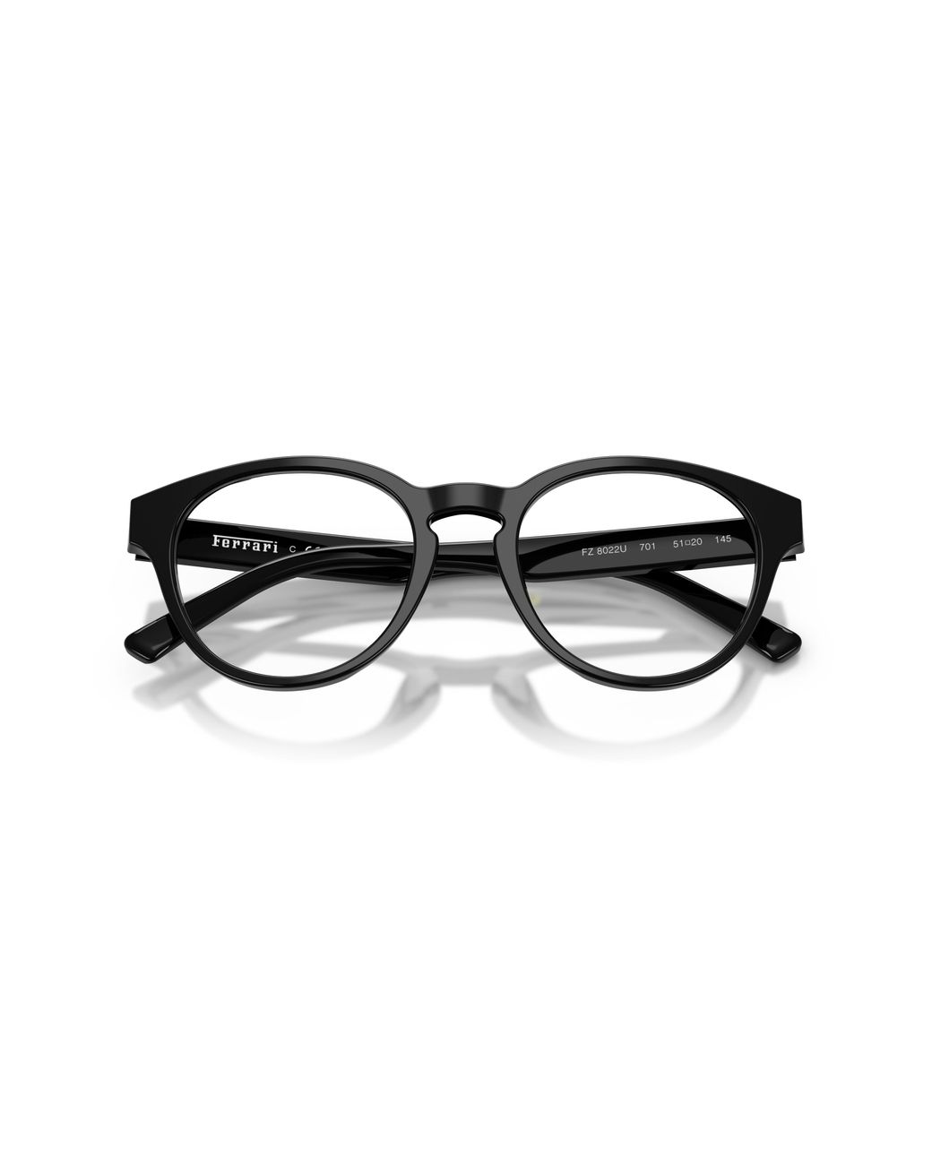 FERRARI SCUDERIA Black Fz8022U 701 Optical Frames Acetate Round Normal for men