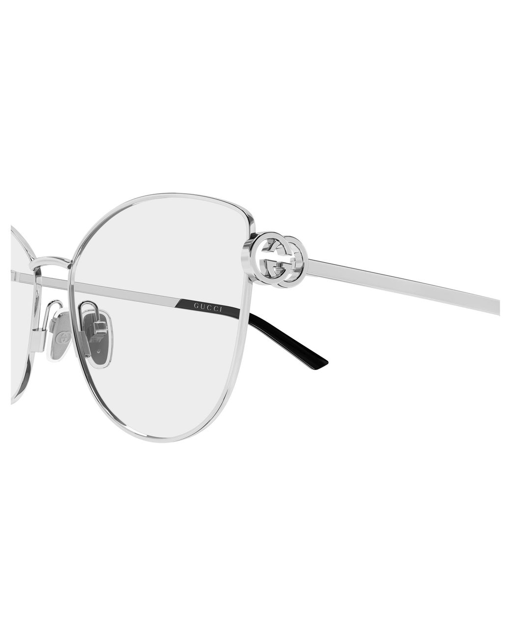 Gucci Black Gg2049O 003 Optical Frames Metal Transparent Butterfly