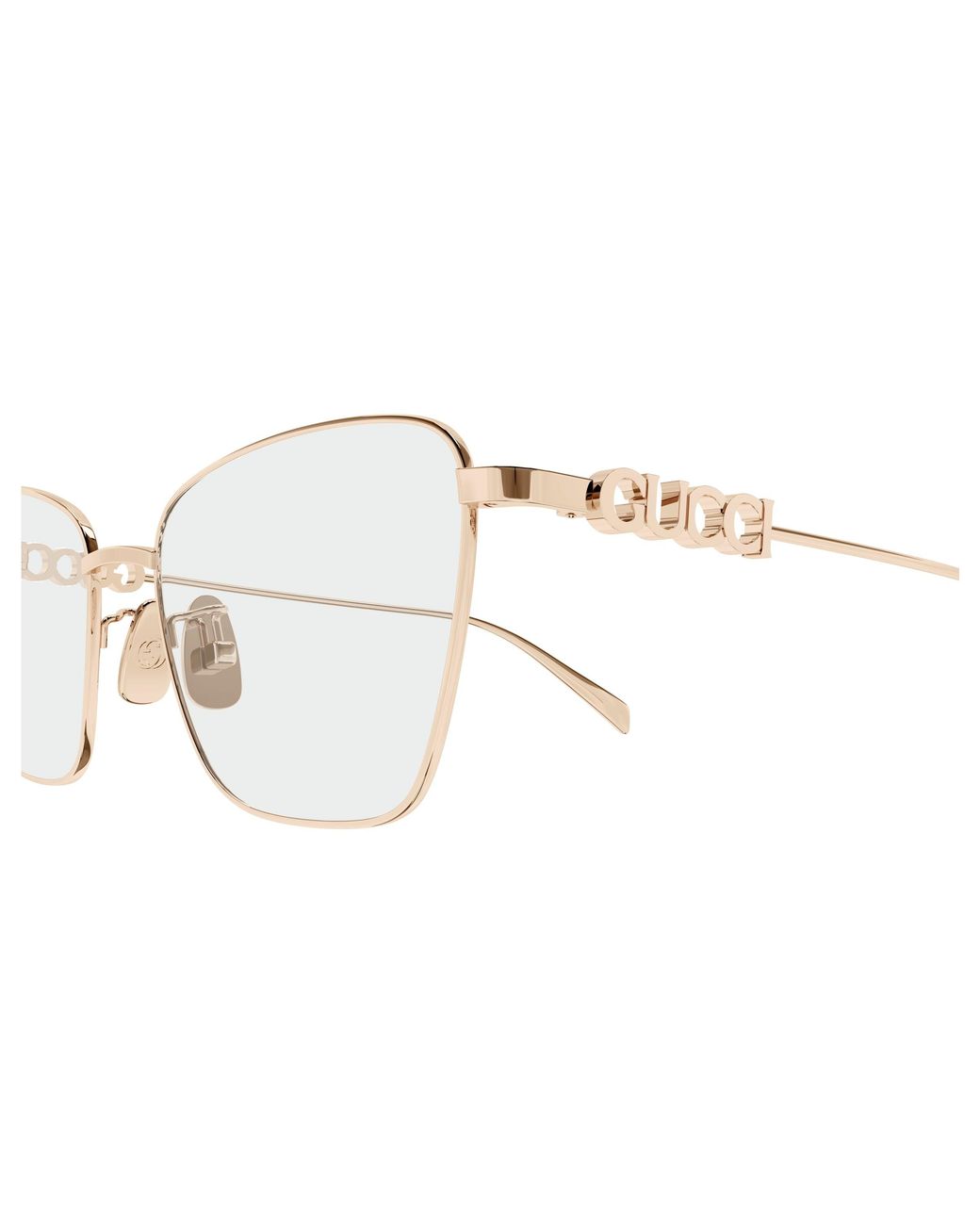 Gucci Black Gg1807O 001 Optical Frames Metal Transparent Butterfly
