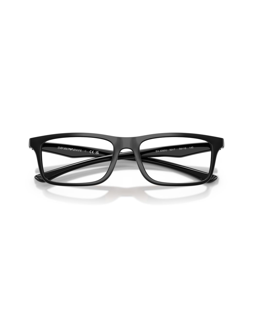 Emporio Armani Black Ea3285U 5017 Optical Frames Injected Transparent Squared Normal for men