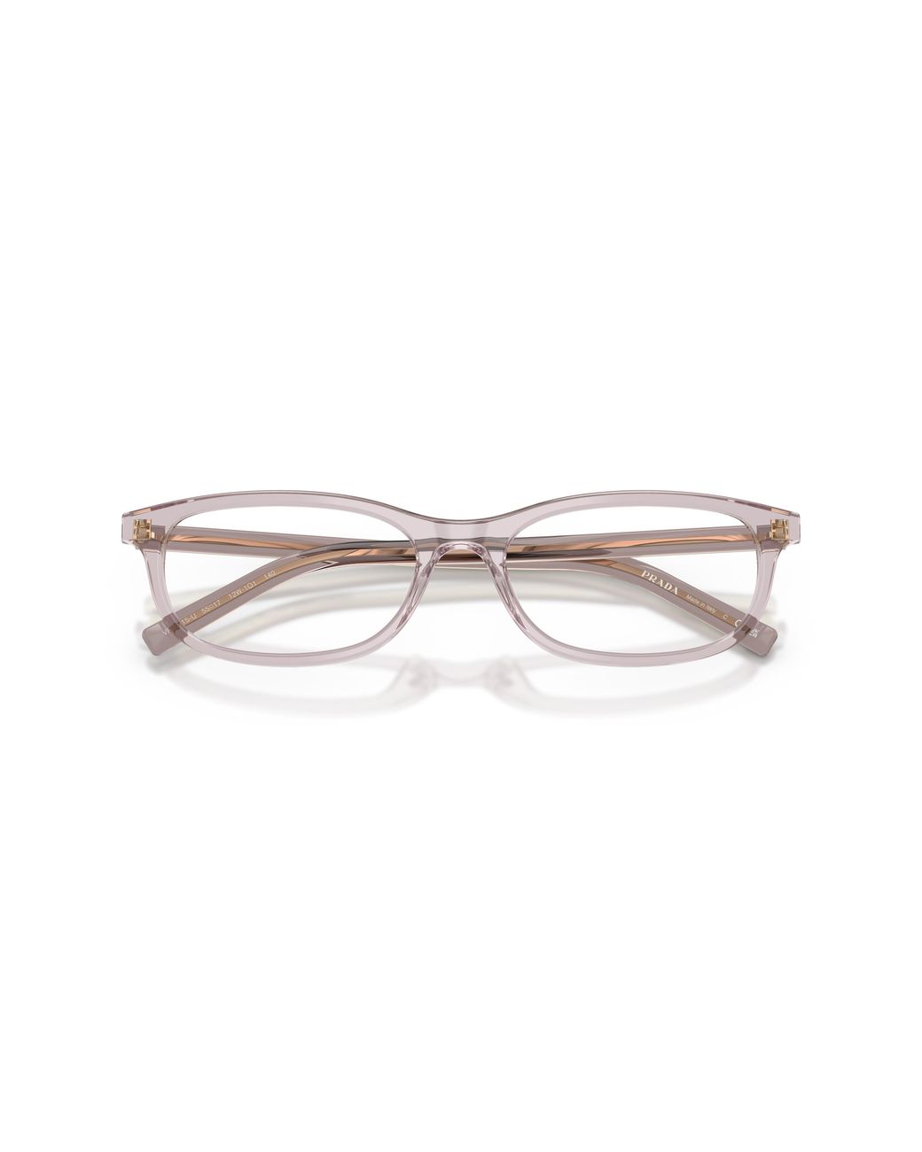 Prada Black Pr D15Vu 12W1O1 Optical Frames Acetate Transparent Geometric Normal