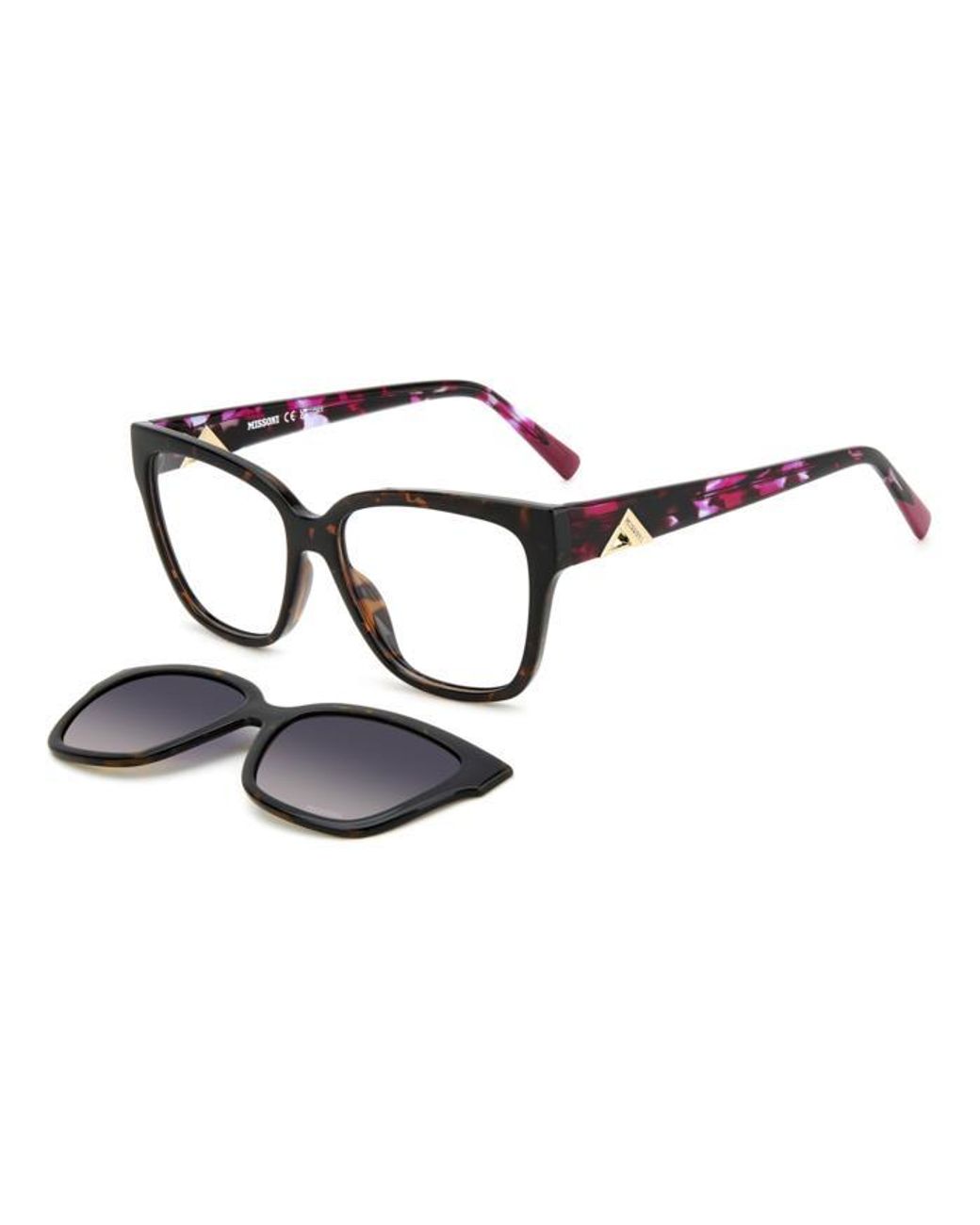 Missoni Black Mis 0179/Cs 086/Xw Optical Frames Acetate Squared Polarized Clip-On