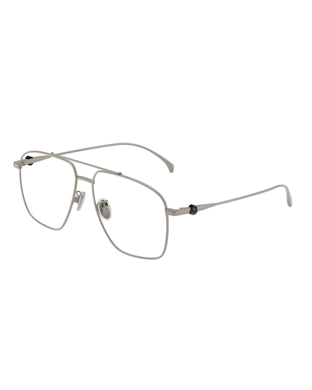 Moncler Black Me1017T 1004 Optical Frames Titanium Transparent Pilot Normal