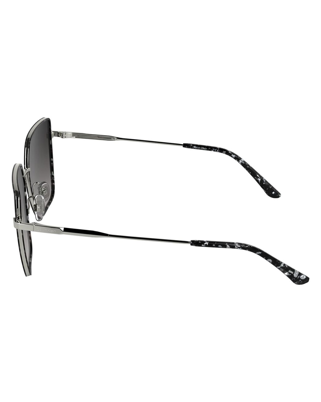 Calvin Klein Black Ck25111S 025 Sunglasses Metal Smoke Butterfly Normal