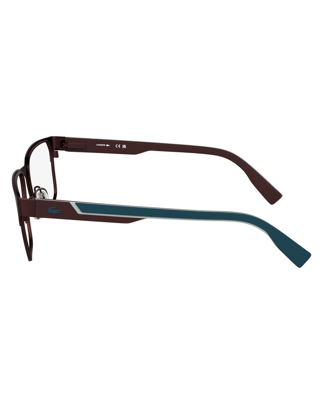 Lacoste Black L2306 601 Optical Frames Metal Squared Normal for men