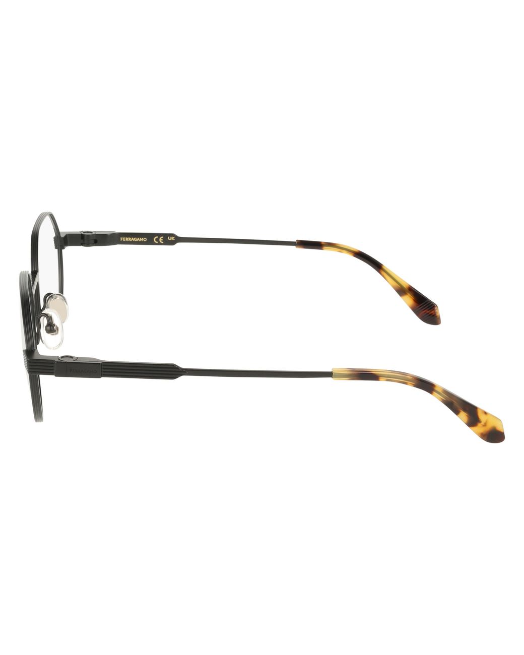 Ferragamo Black Sf2605 002 Optical Frames Titanium Squared Normal for men