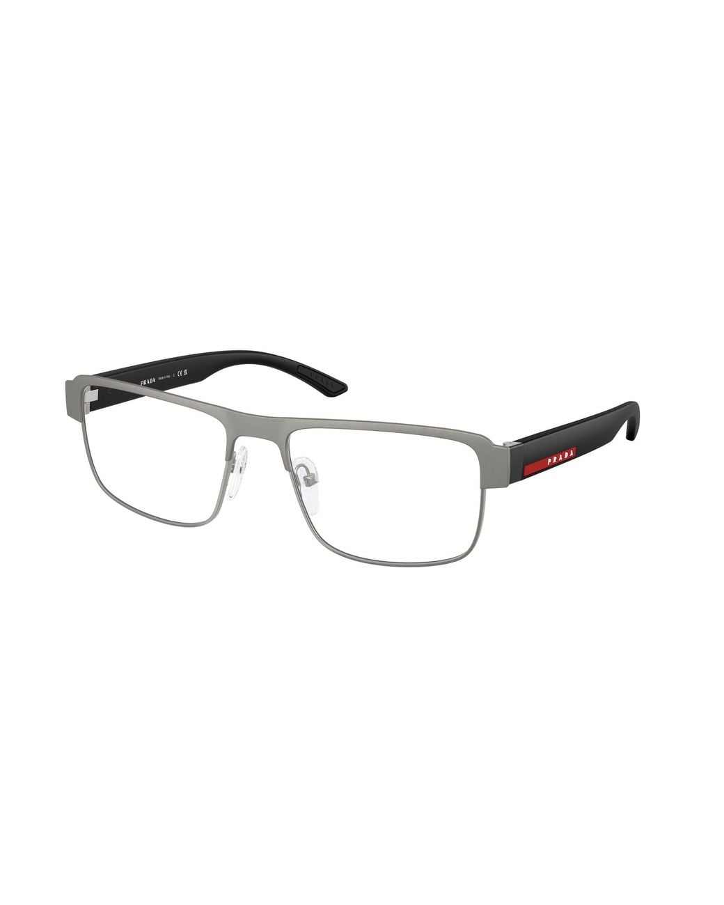 Prada Linea Rossa Black Ps 51Rv Dhg1O1 Optical Frames Metal Squared Normal for men