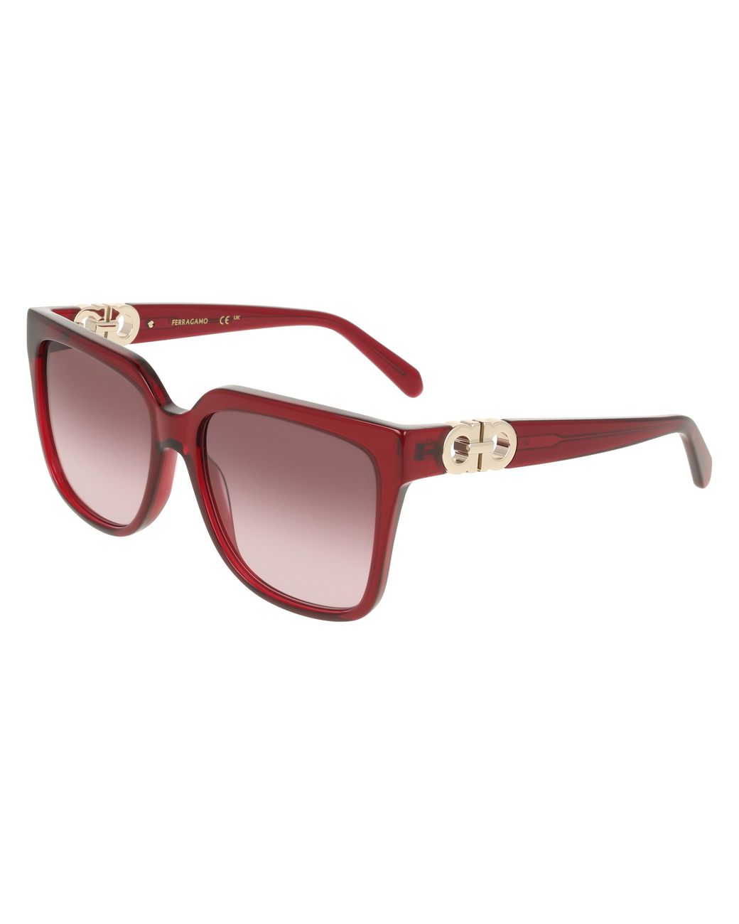 Ferragamo Black Sf2109S 655 Sunglasses Acetate Bordeaux Squared Normal