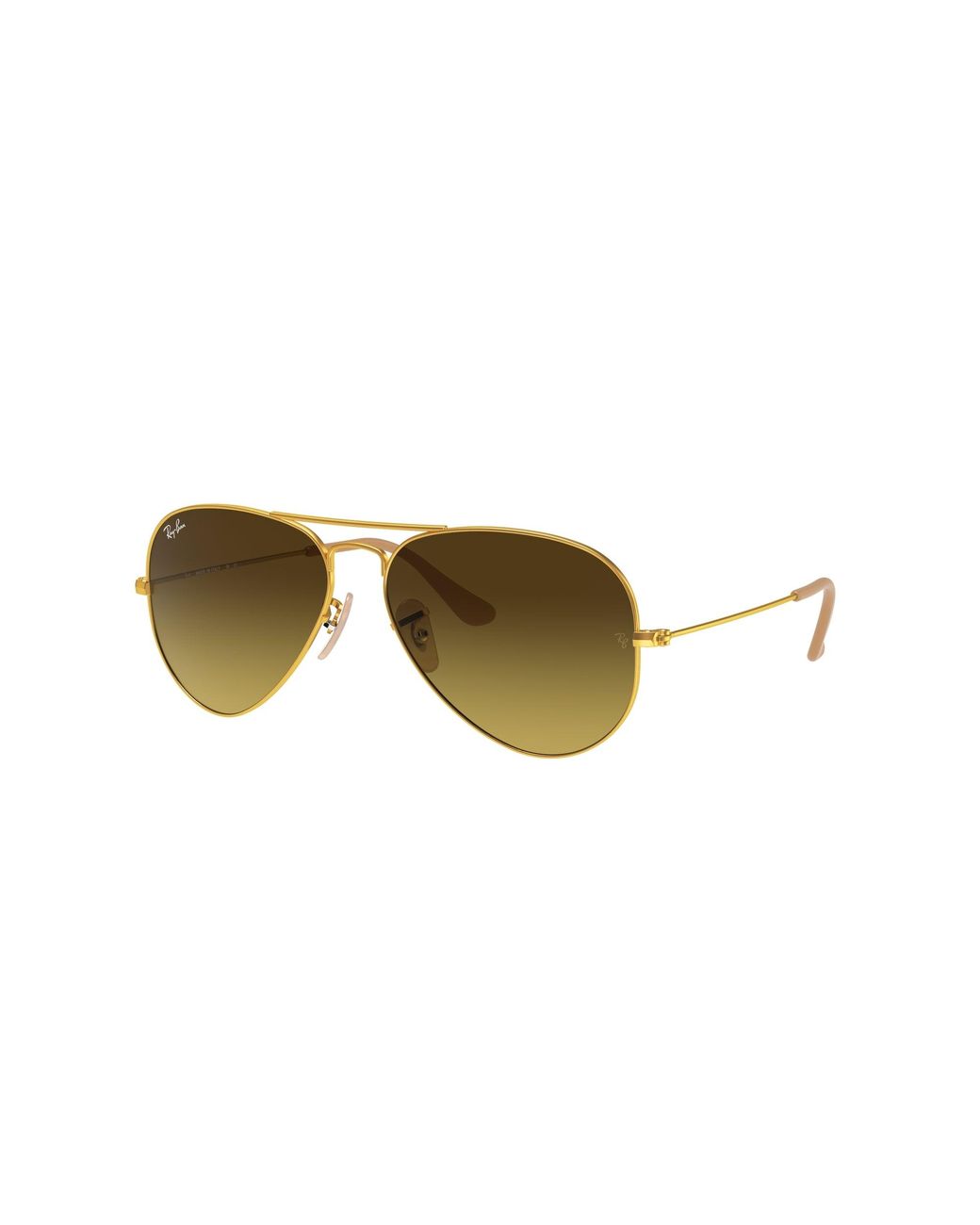 Ray-Ban Black Aviator Gradient Sunglasses Frame Brown Lenses