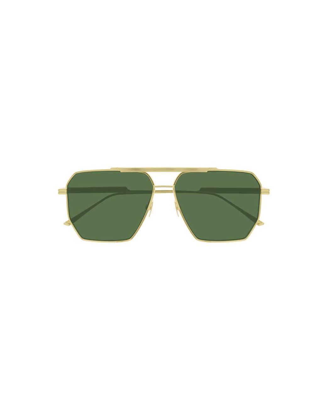 Bottega Veneta Green Bv1012S 004 Sunglasses Metal Pilot Normal for men