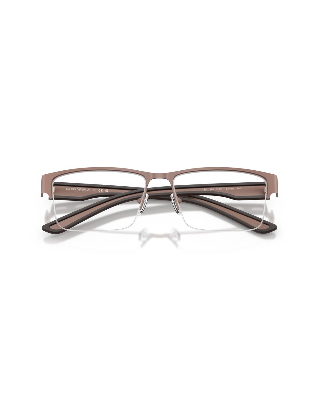 Emporio Armani Black Ea1182 3010 Optical Frames Metal Transparent Squared Normal for men