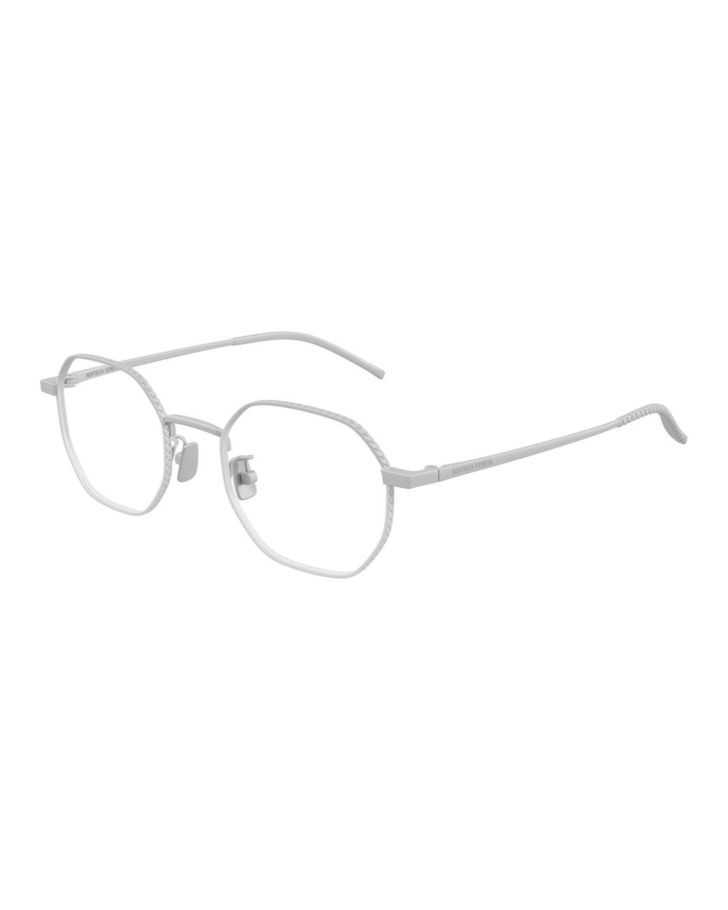 Bottega Veneta Black Bv1423Oa 002 Optical Frames Titanium Transparent Round