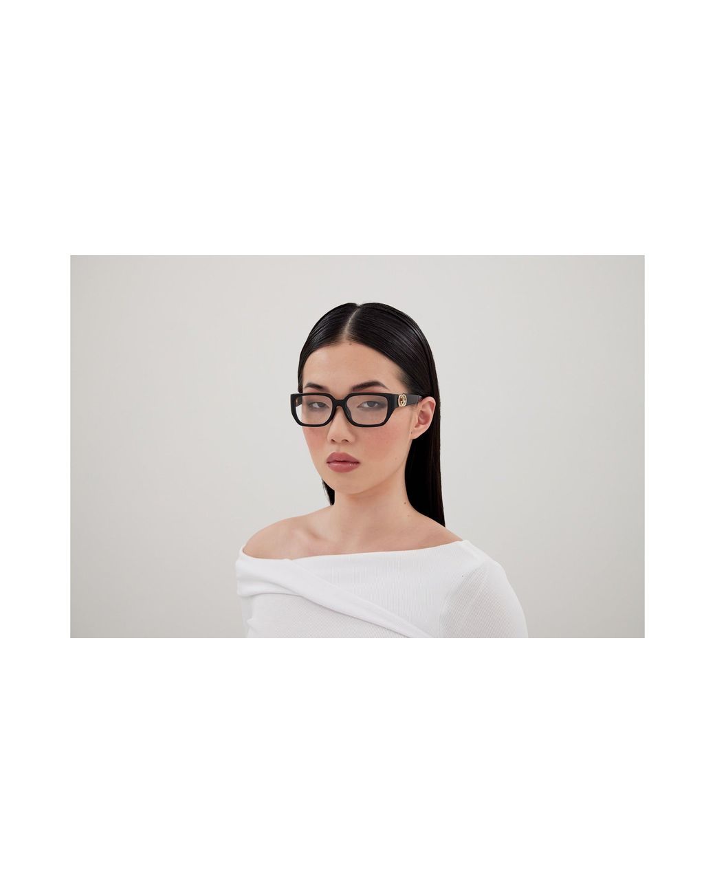 Gucci Black Gg1694Oa 001 Optical Frames Injected Transparent Squared