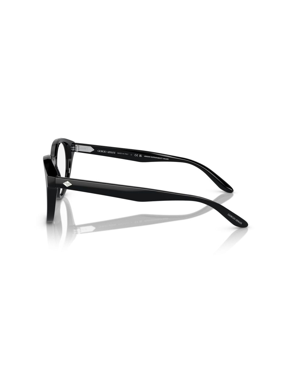 Giorgio Armani Black Ar7239 5875 Optical Frames Acetate Transparent Pantos Normal