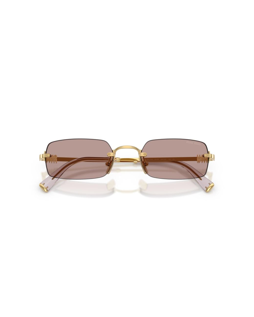 Miu Miu Black Mu B50S 5Ak20I Sunglasses Metal Squared Normal