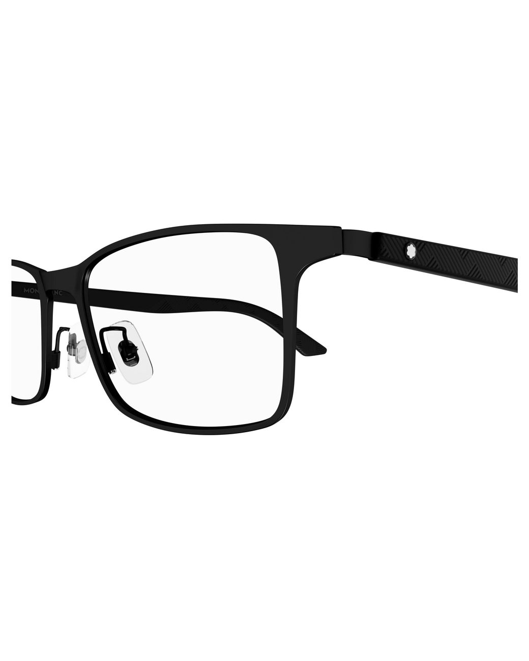 Montblanc Black Mb0361O 001 Optical Frames Metal Transparent Squared for men