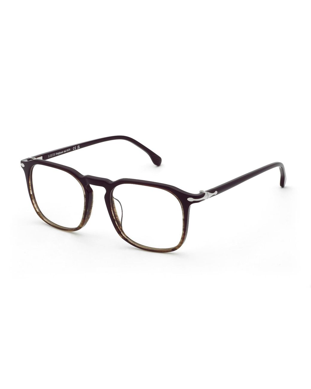 Lozza Black Vl4406 Asolo 2 0Acn Optical Frames Acetate Squared for men