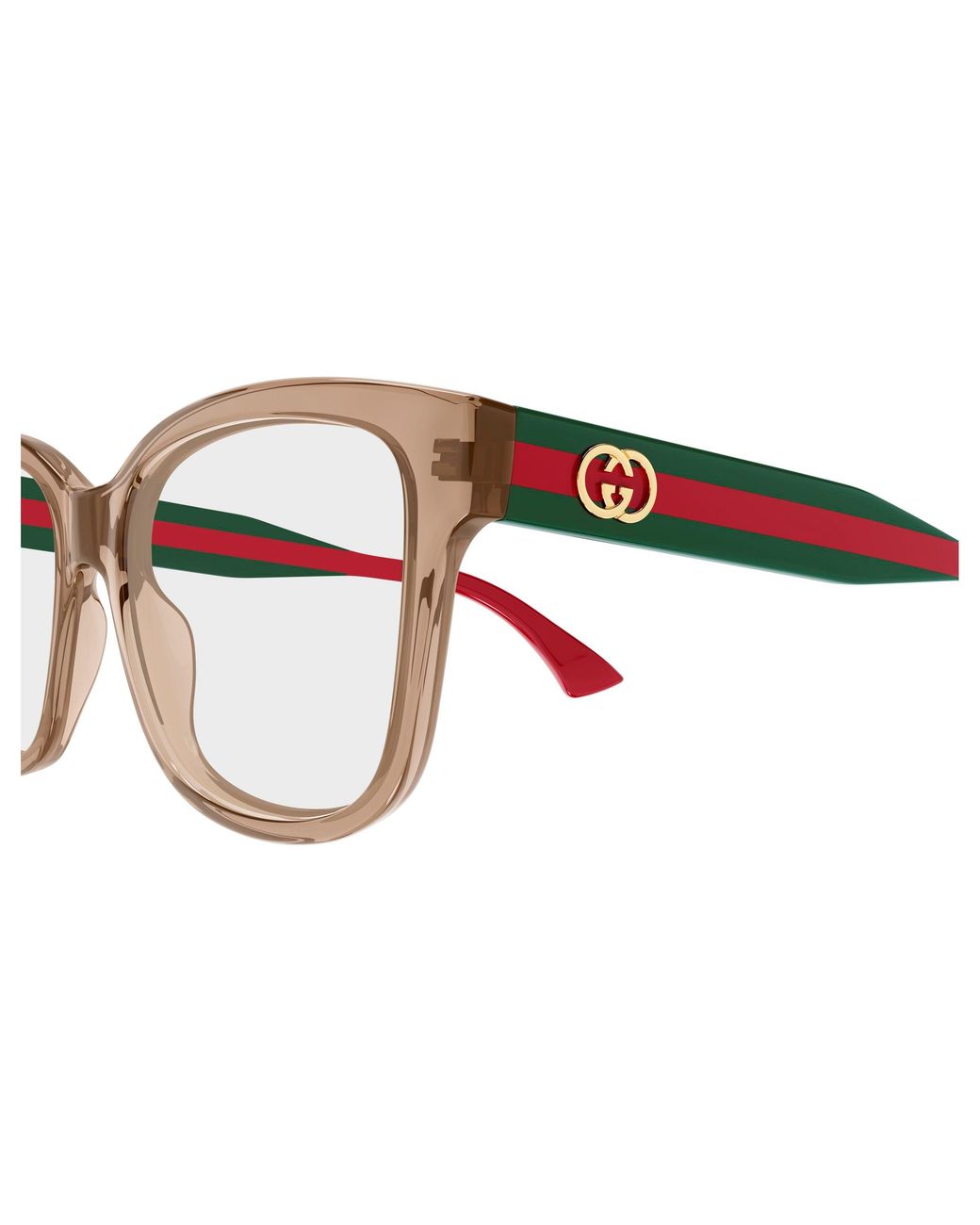 Gucci Black Gg0038Onn Transparent Striped Leg Eyeglasses Frames